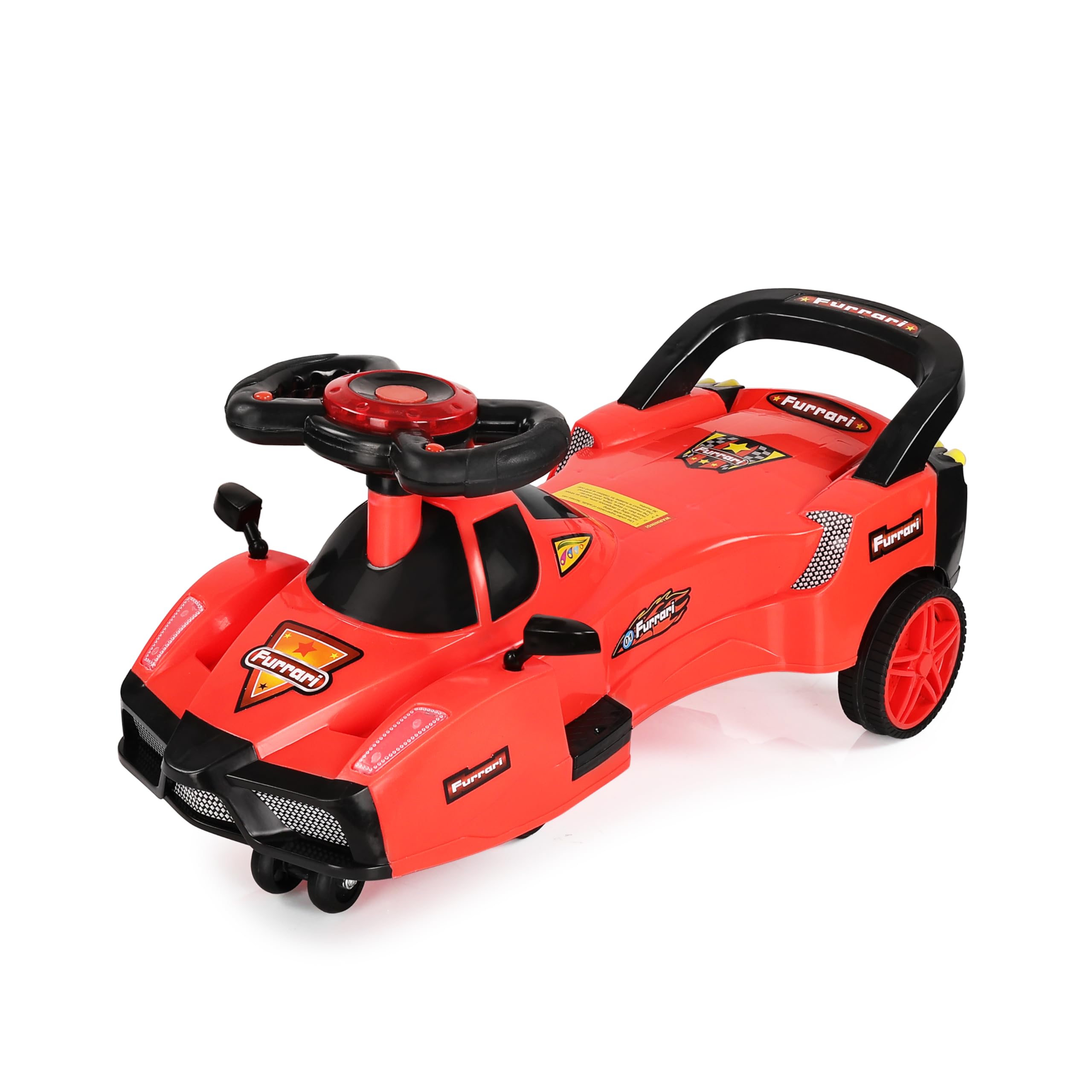 BabyGo Baby Furrari Magic Swing Car Ride On Toy for Kids | Musical